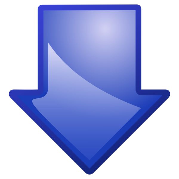 SVG Arrow pointing down vector drawing