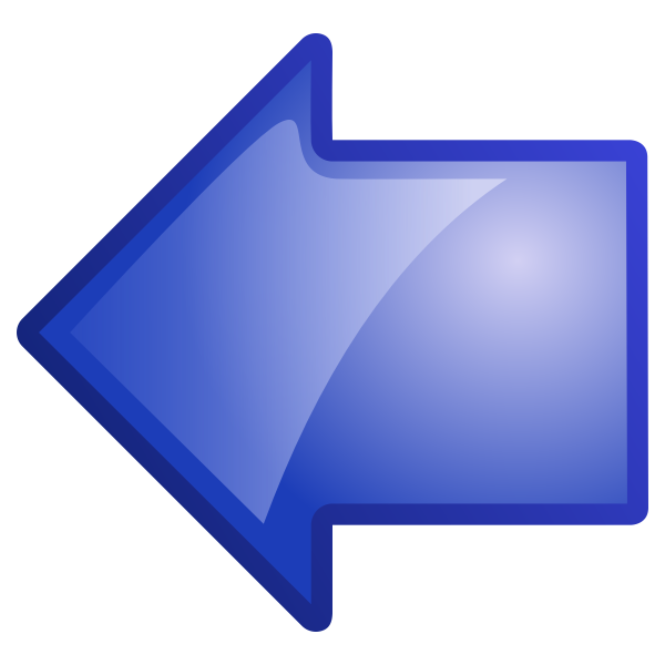 SVG Arrow pointing left vector illustration