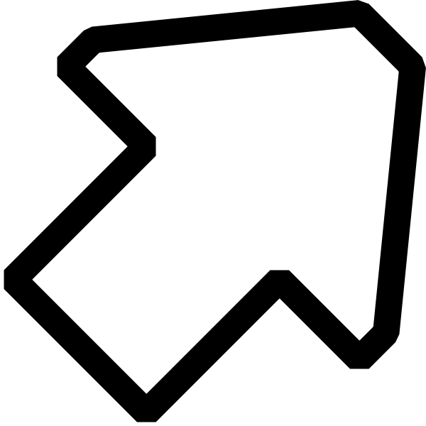 SVG Arrow pointing up right vector image