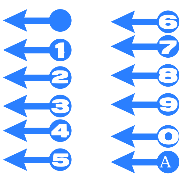 SVG Arrows with numbers