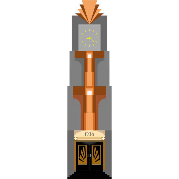 SVG Art Deco Clock Tower