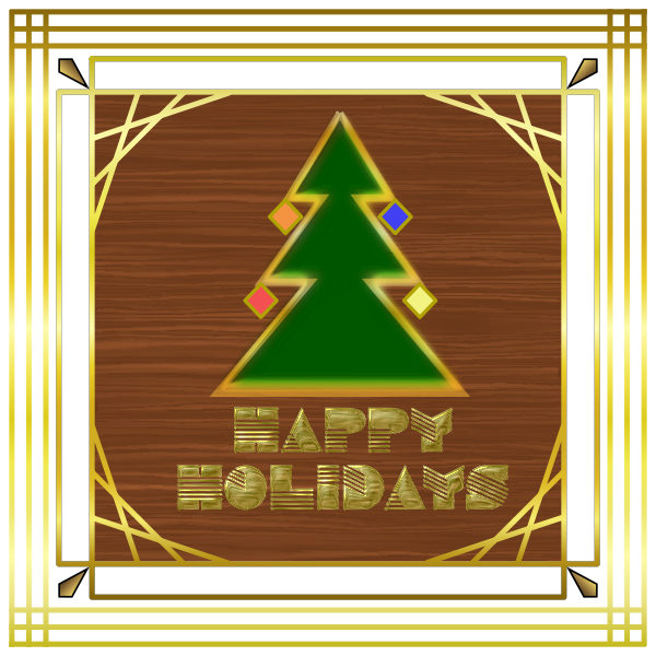 SVG Art Deco Holiday Card