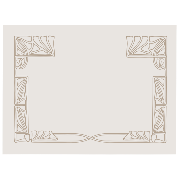 SVG Art nouveau ornament label