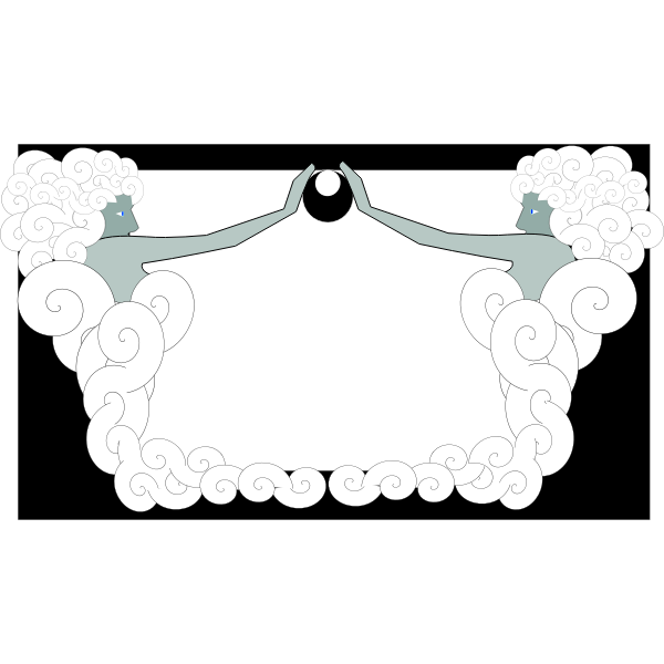 SVG Art Noveau style frame vector illustration