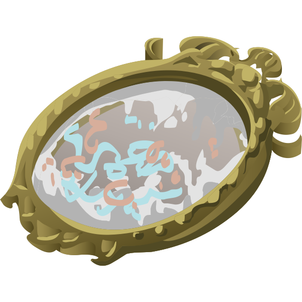 SVG artifact mirror with scribbles