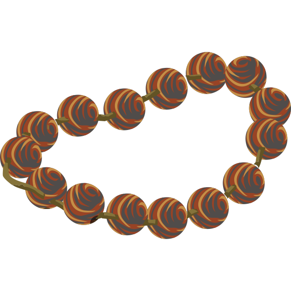 SVG Artifact necklace red tiger eye vector drawing