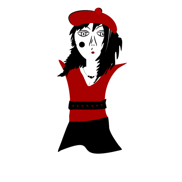 SVG Artistic Style Girl