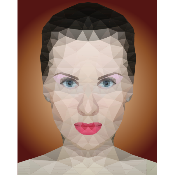 SVG Arty girl portrait