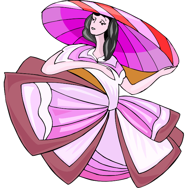 SVG Arty lady with big hat