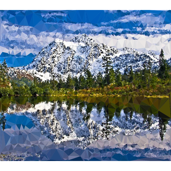 SVG Arty mountain and lake