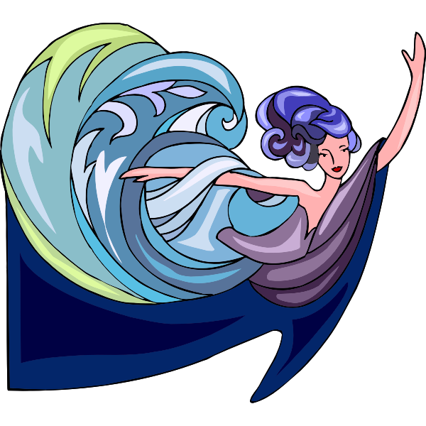 SVG Arty water lady