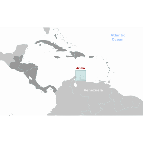 SVG Aruba location label