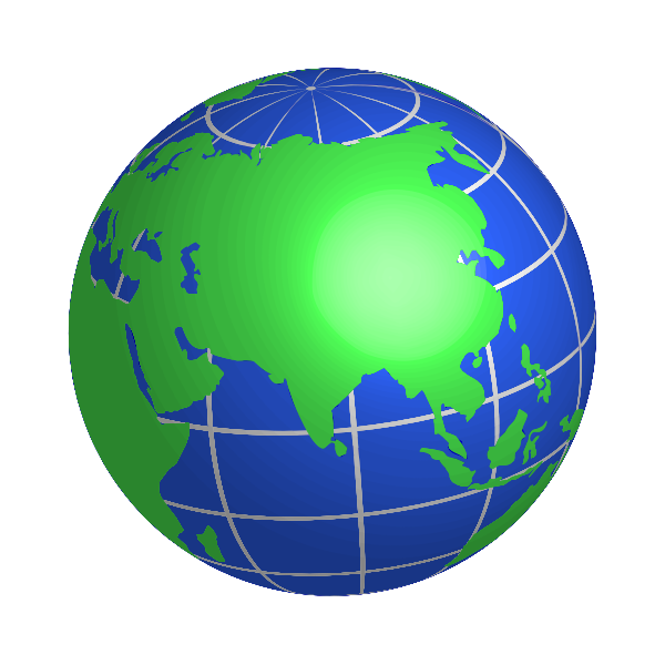SVG Asia world globe vector image