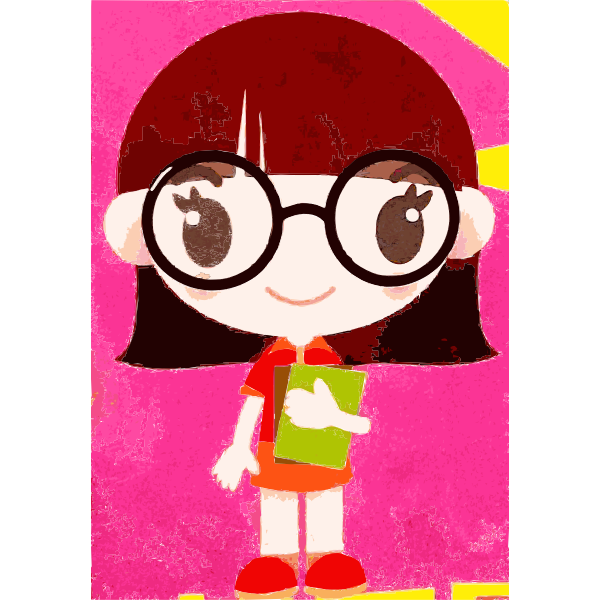 SVG Asian girl sketch