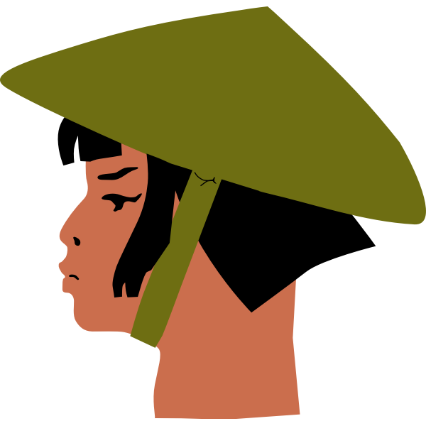 SVG Asian lady039s head