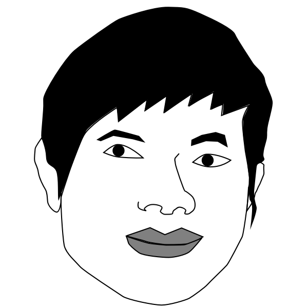 SVG Asian man portrait vector image