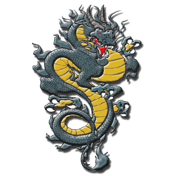 SVG Asian Style Detailed Dragon
