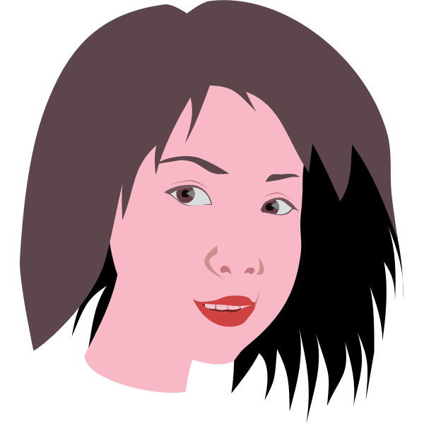 SVG Asian woman039s face
