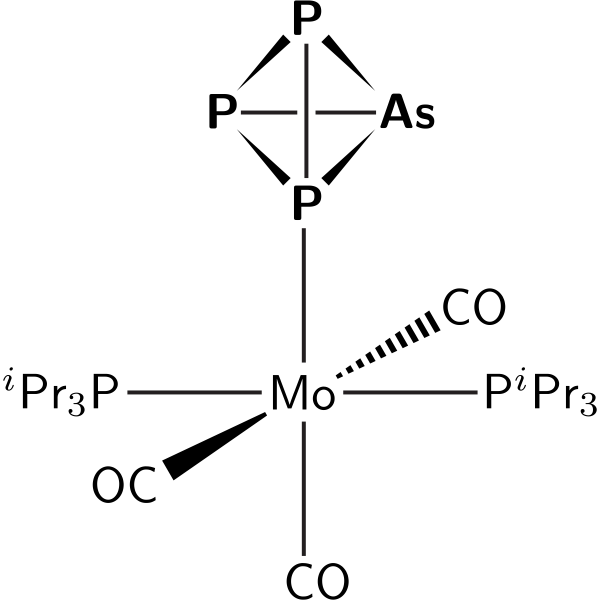 SVG AsP3 complex of Kubas fragment