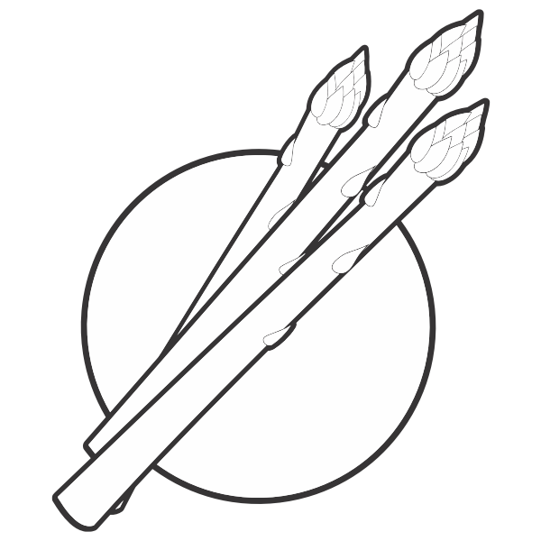 SVG Asparagus outline
