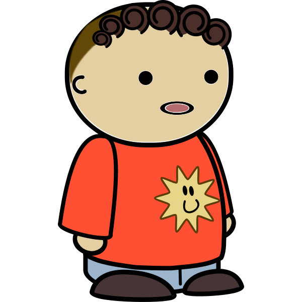 SVG Astonished boy