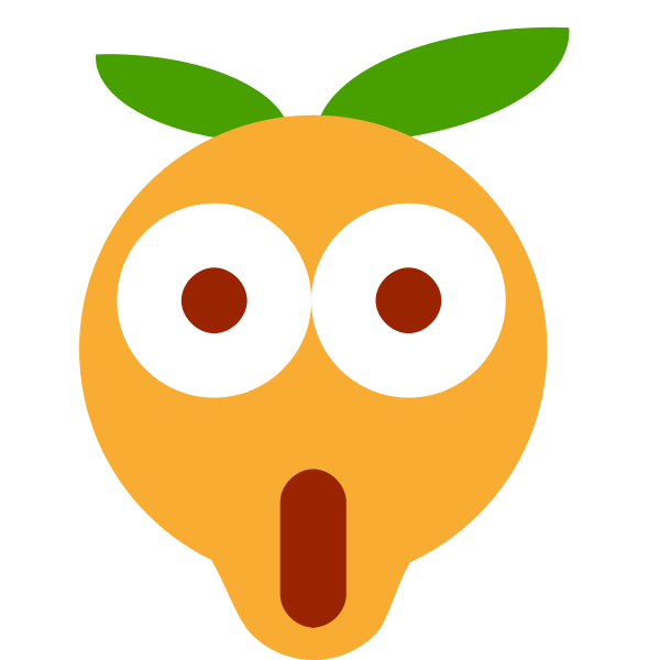 SVG Astonished orange