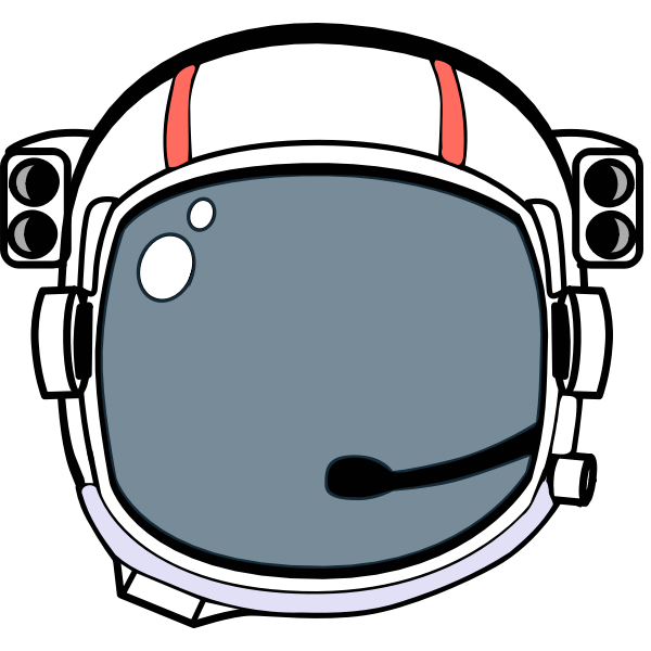 SVG Astronaut helmet vector illustration