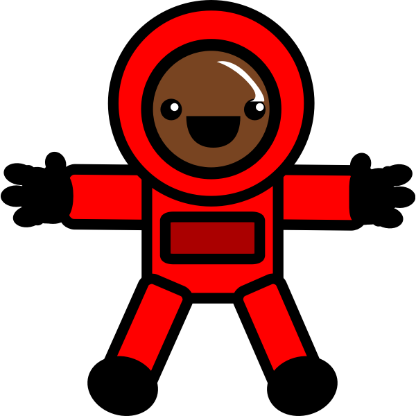 SVG Astronaut in red suit