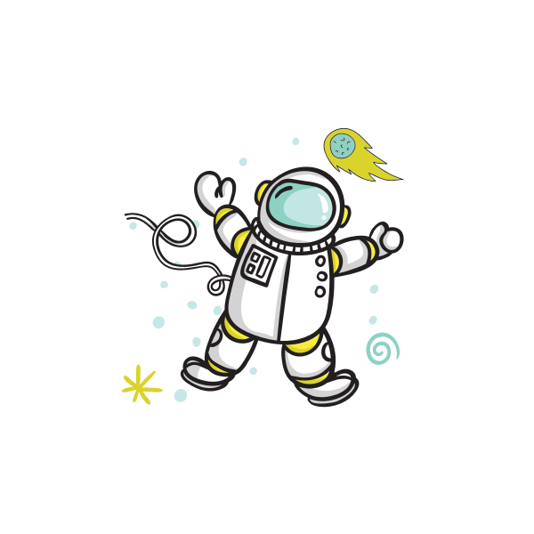 SVG Astronaut in space
