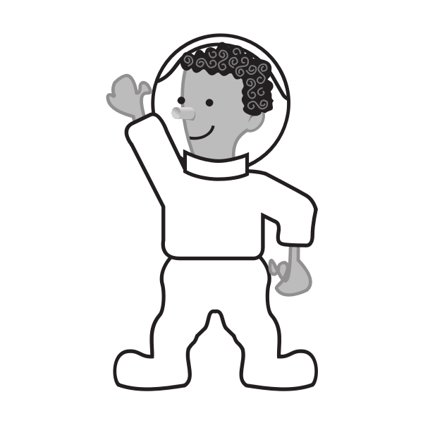 SVG Astronaut vector drawing