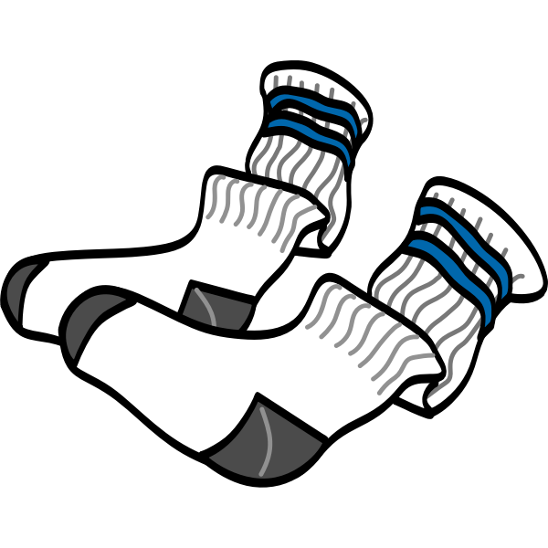 SVG Athletic crew socks vector image