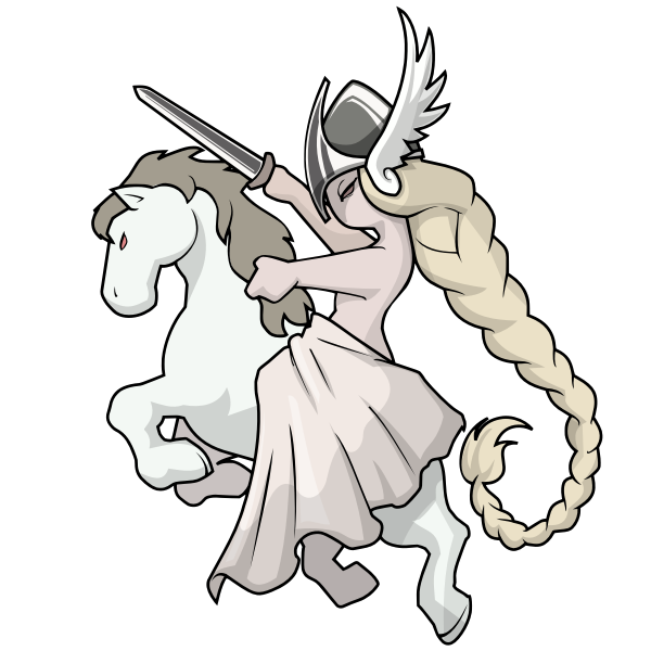 SVG Attack the Tower Valkyrie Cartoon Character