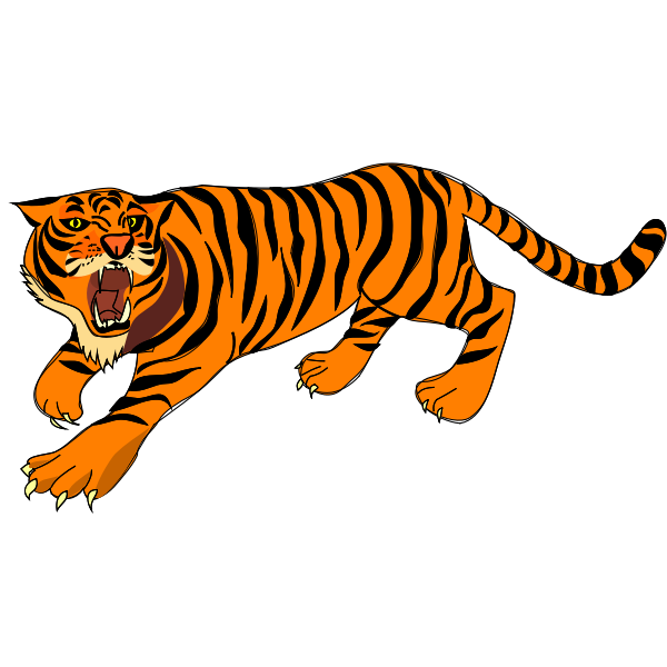 SVG Attacking tiger