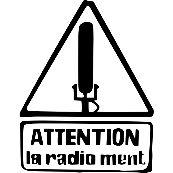 SVG Attention la radio ment vector image
