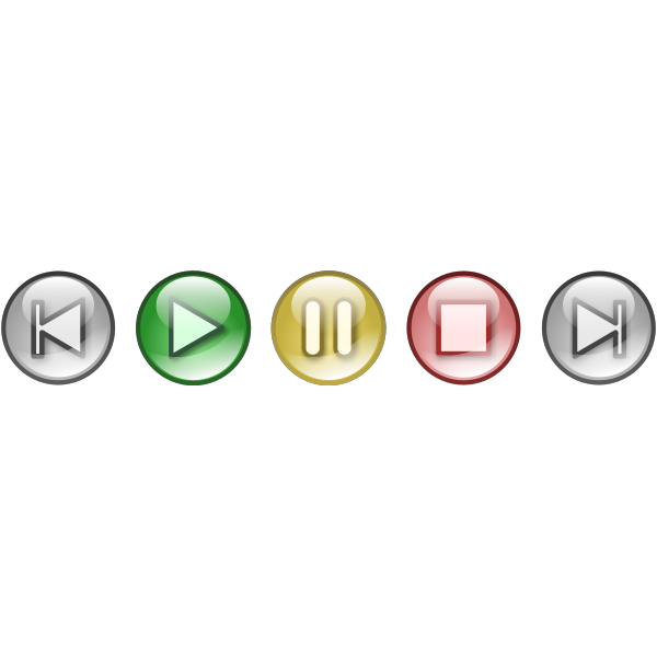 SVG Audio button set