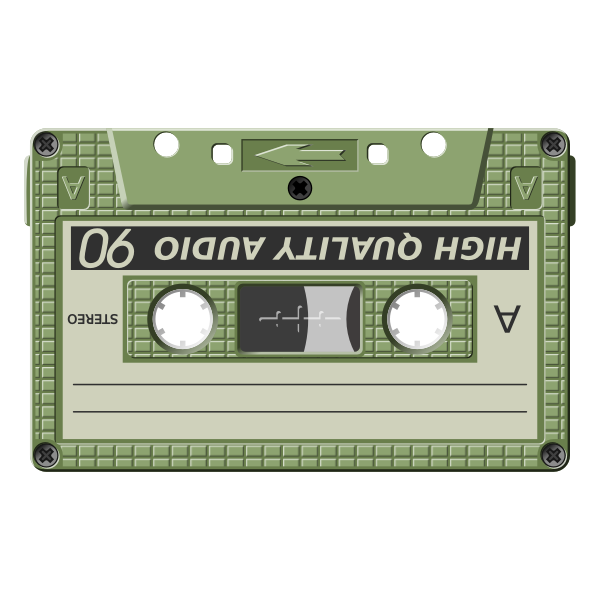 SVG Audio cassette vector graphics