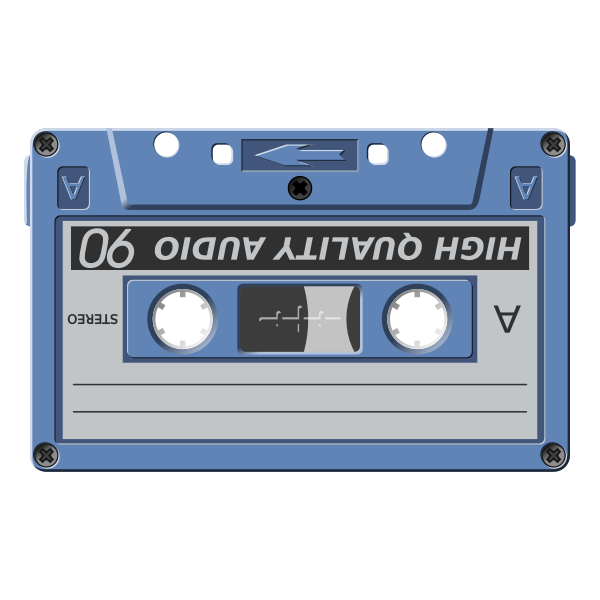 SVG Audio cassette vector illustration