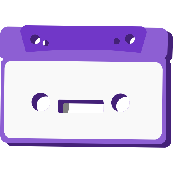 SVG Audio cassette vector image