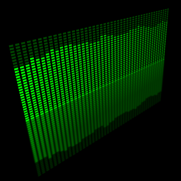 SVG Audio equalizer perspective