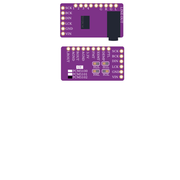SVG AUDIO I2S DAC GY PCM5102