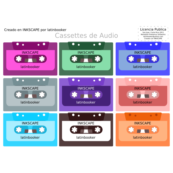 SVG Audio tapes vector illustration
