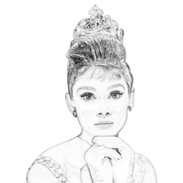 SVG Audrey Hepburn sketch