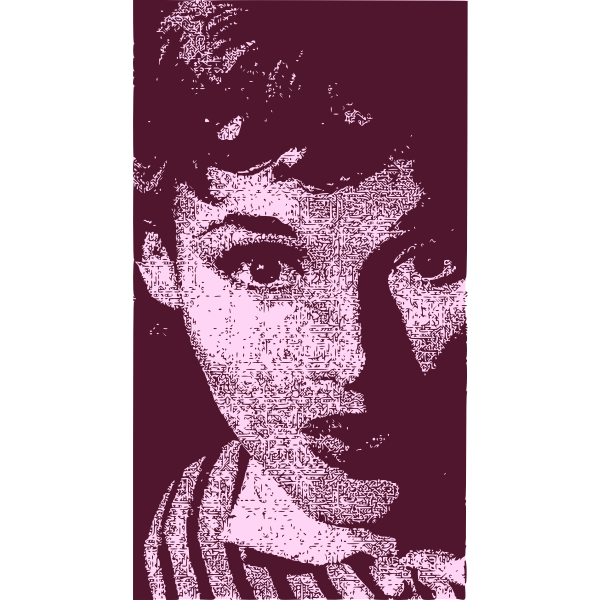 SVG Audrey Hepburn vector image
