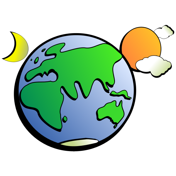 SVG Aussie earth vector drawing
