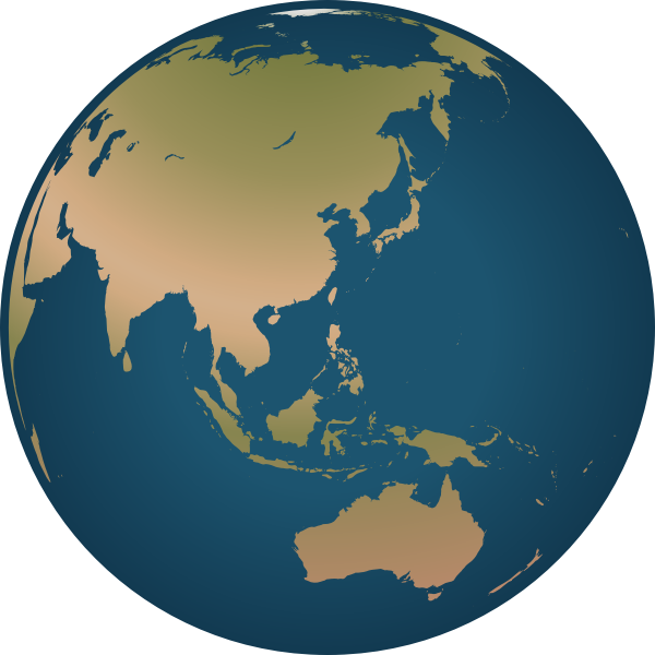 SVG Australia location on globe vector illustration
