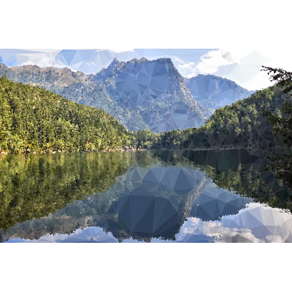 SVG Austrian lake vector image
