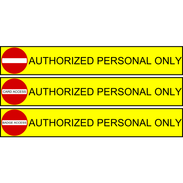SVG Authorized personnel only label vector image