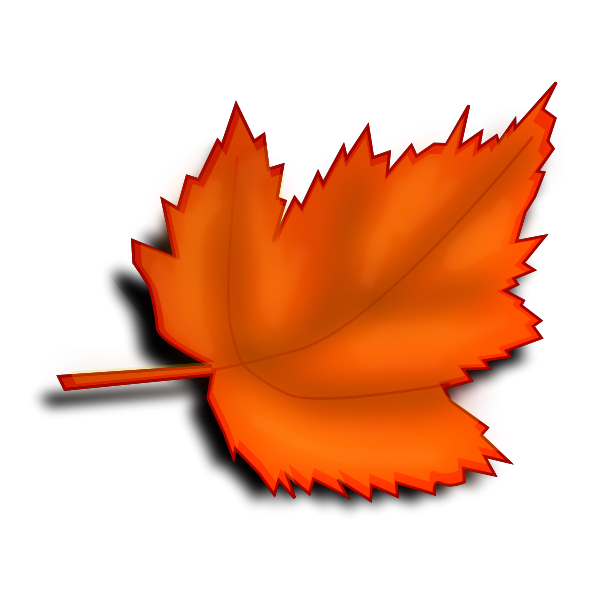 SVG Autumn brown leaf vector image