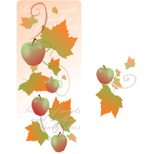 SVG Autumn decoration banner vector clip art