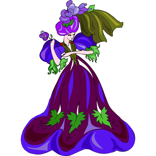 SVG Autumn girl